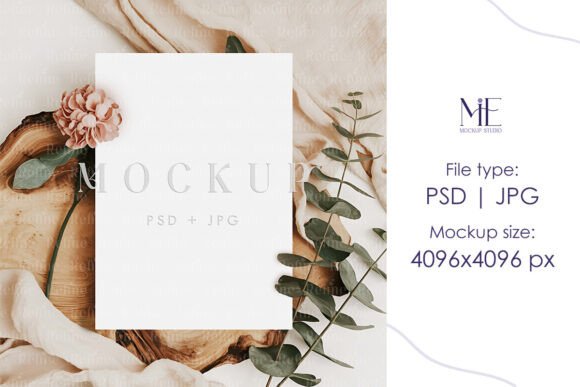 5x7 Invitation Mockup Boho Greeting Card: A Versatile Design Tool for Creative Professionals