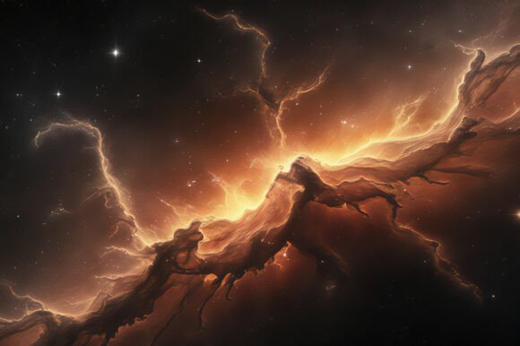 A Fiery Light in Space: A Cosmic Canvas for Creative Projects