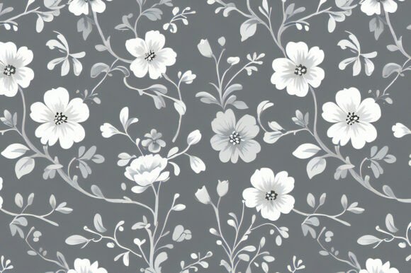 A Grey and White Floral Pattern for Creative Excellence