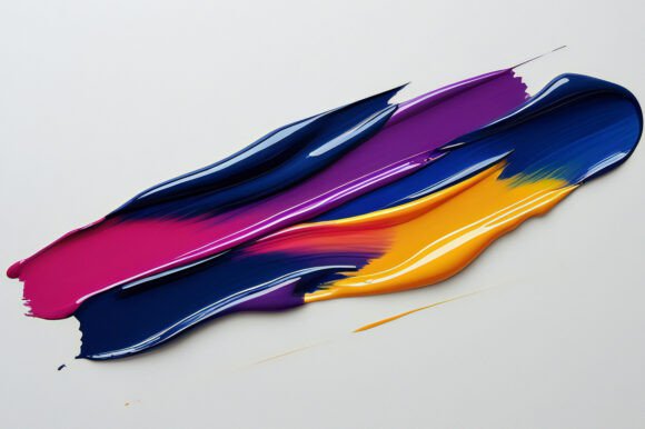 A Paint Smear on a White Surface