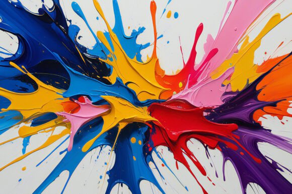 A Paint Splatter on a White Surface: A Versatile Design Element