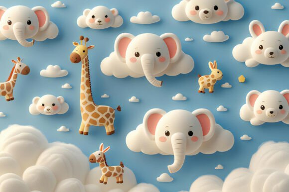 A Paper Cut Out of Animals in the Sky