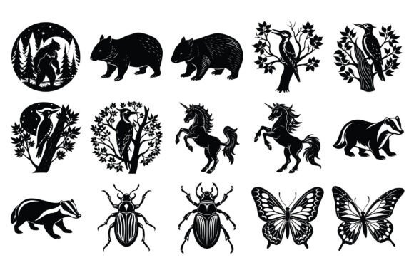 Animals Silhouette Vector -Vol 13