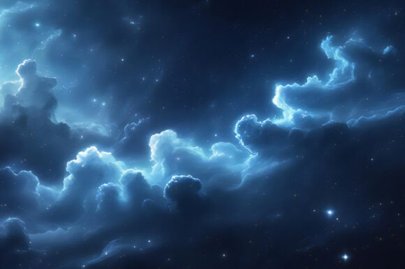 Clouds and Stars in the Sky Background