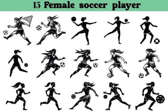 Female Soccer Player Vector, Vol-5: A Versatile Resource for Designers and Creators