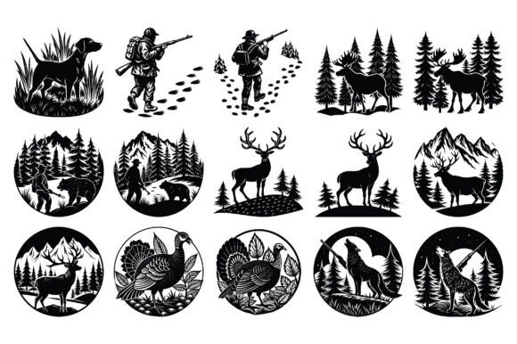 Hunting Silhouettes Vector - Vol 2: A Versatile Design Tool for Every Project