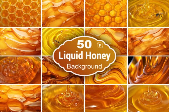 Liquid Honey Background – Sweet Drip Texture for Digital Print Project