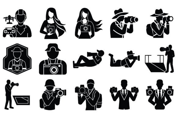 Photographer Silhouette Vector -Vol 2: A Versatile Resource for Creative Professionals