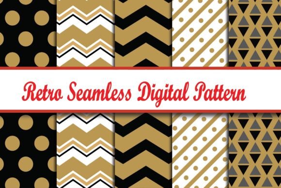 Retro Seamless Digital Patterns: A Versatile Design Resource for Creatives and Businesses