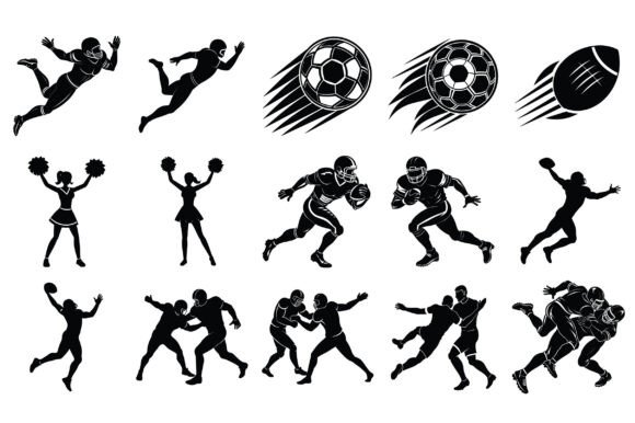 Silhouette American Football Set -Vol 3