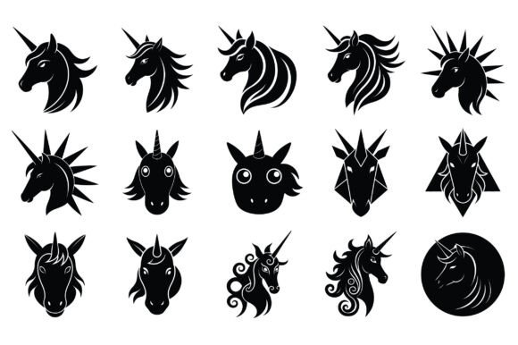 Unicorn Face Silhouette Vector: A Versatile Design Asset