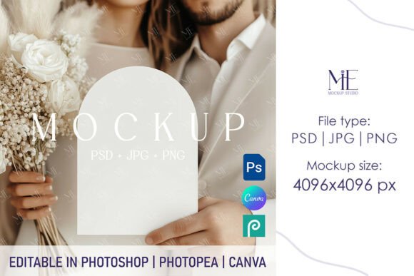 Wedding Invitation Mockup Arch Card PSD: A Creative Tool for Every Designer